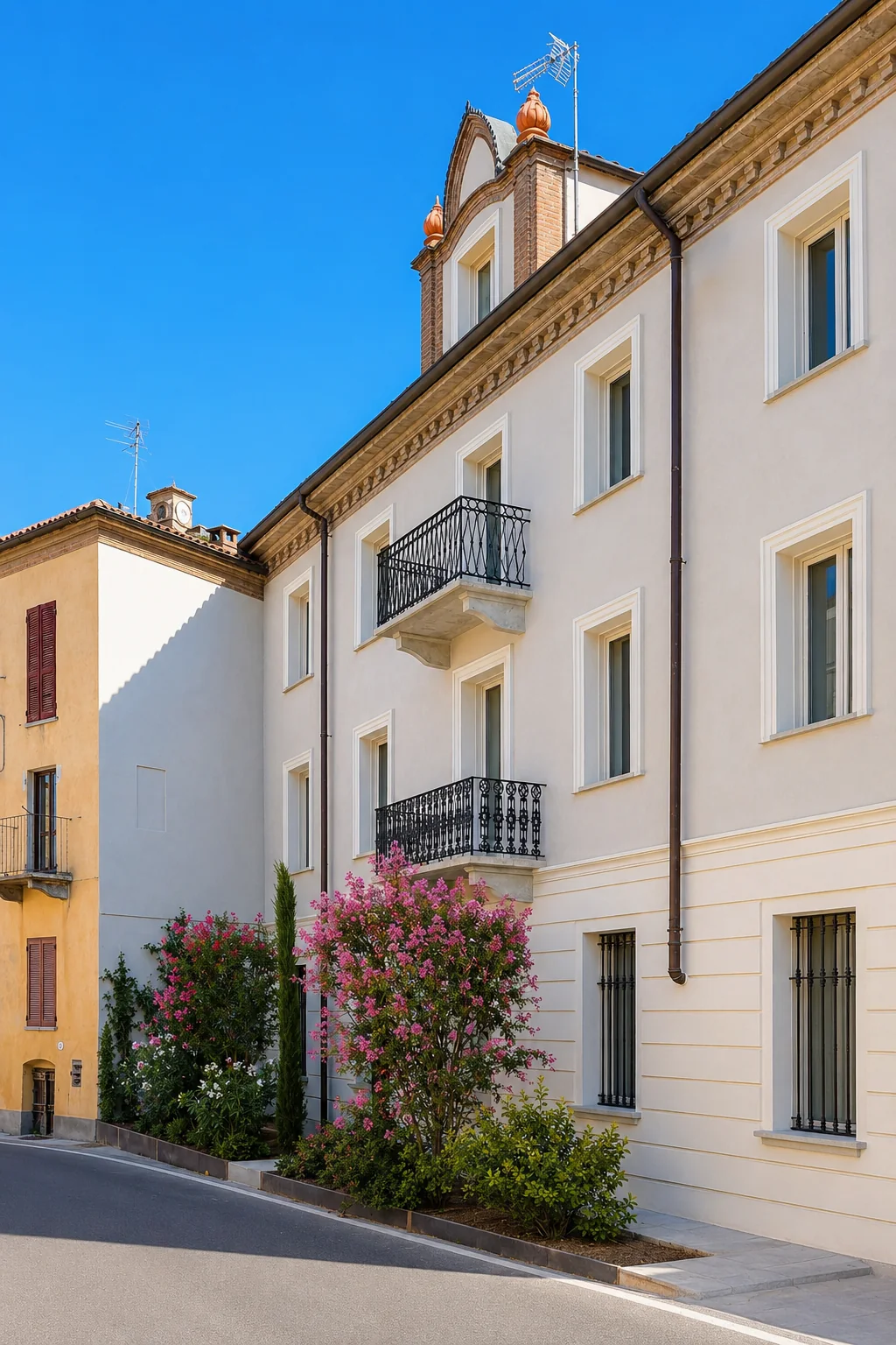 The house on a quiet street in the historic centre