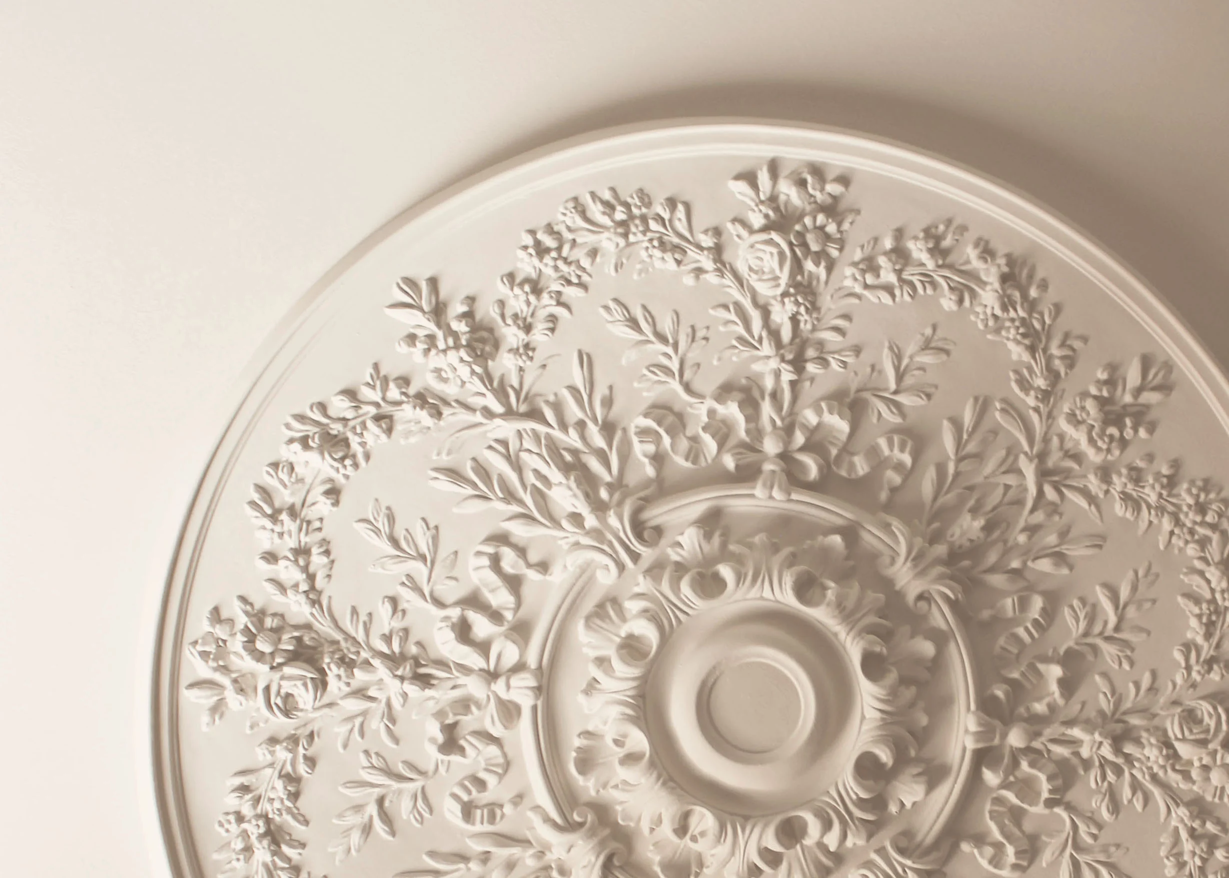 Restored ornamental ceiling rose
